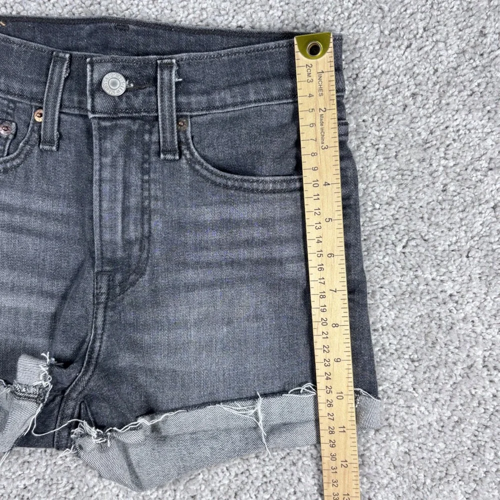 Levi's‎ Womens Denim Shorts Black Gray Frayed Hem Size 25